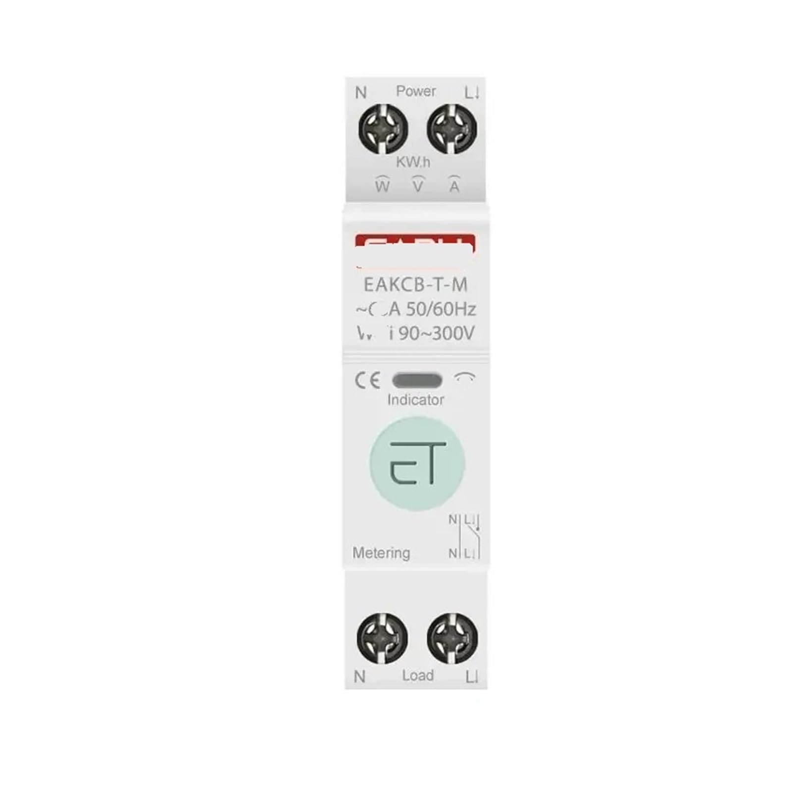 EAKCB-TM Intelligent Circuit Breaker 1P 63A Power Electric Energy kilowatt-Hour Voltage and Current Meter Protector Voice Remote Control Switch(16A)