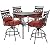 Hanover Montclair All-Weather 5-Piece Outdoor Dining Set, 4 Cushioned Swivel Counter-Height Chairs and 33" Square Rectangle Table, High Top Patio Dining Set for 4 for Backyard, Deck, Patio