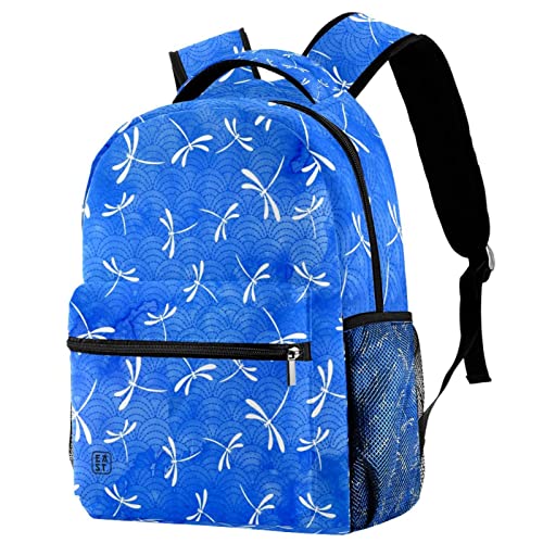Sac à dos voyage libellules japonaises ergonomique équipé d'un porte-gourde externe