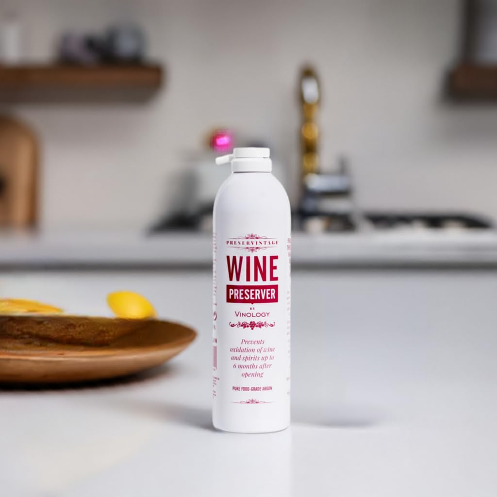 Contenitore per vino – Gas di argon inerte puro professionale standard da utilizzare con tappo di vino o sughero in una bomboletta spray leggera facile da usare – 9 l (2)