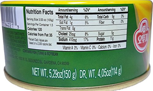 Ottogi Tuna 3 Can (5.29 OunceX3) (Vegetable mixed) - Thumbnail 4