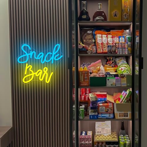 Image of Snack Bar Neon Sign for Wall Decor Neon Led Sign Dimmable Neon Light Up Sign for Club Cake Candy Shop Coffee Bars