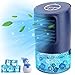 Condizionatore Portatile, Mini Raffreddatore d'aria, Ventilatore aria, Condizionatori a Evaporazione, Mini Condizionatore da tavolo, Ventilatore, Ventilatore ghiaccio, Timer, 7 Colori Luce