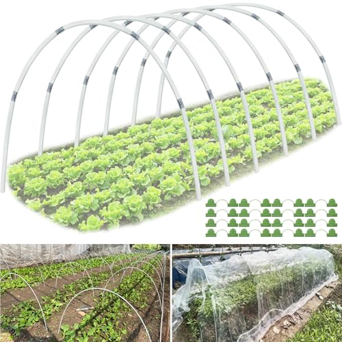 LINSOCLE Arcos Invernadero, Arcos para Invernadero, Aros Invernadero Tunel, Robusto y Estable, Flexible y Durable, Aros de Soporte Desmontables, Aros De Invernadero para Cultivar Túneles