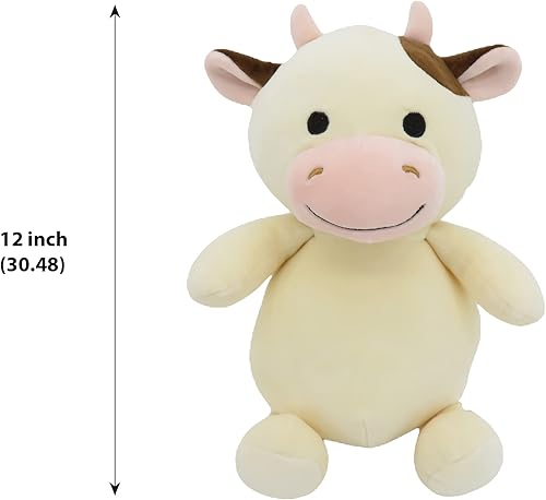 Miniatura 3 de Linzy Peluche de 12 pulgadas Smoochy Pals Sitting Dinosaur, juguete de peluche ultra suave, lindo cojín de felpa blando abrazar, para niños,