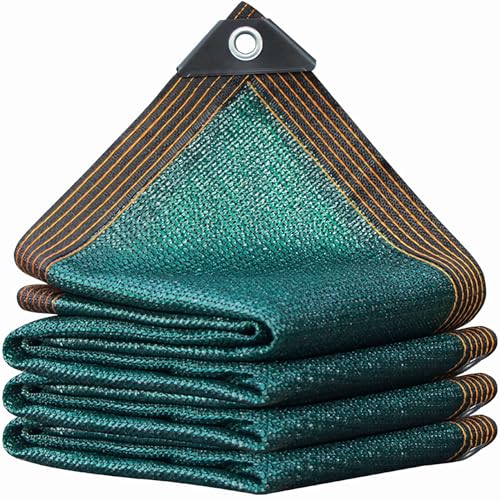 ZHJSHOU Malla de Sombra Verde Oscuro Red de Sombra Toldo con Ojales 0.5x1m Tasa de Sombreado 85-95% Transpirable Impermeable Malla Ocultacion Jardín para Piscinas Exterior Balcón Paño