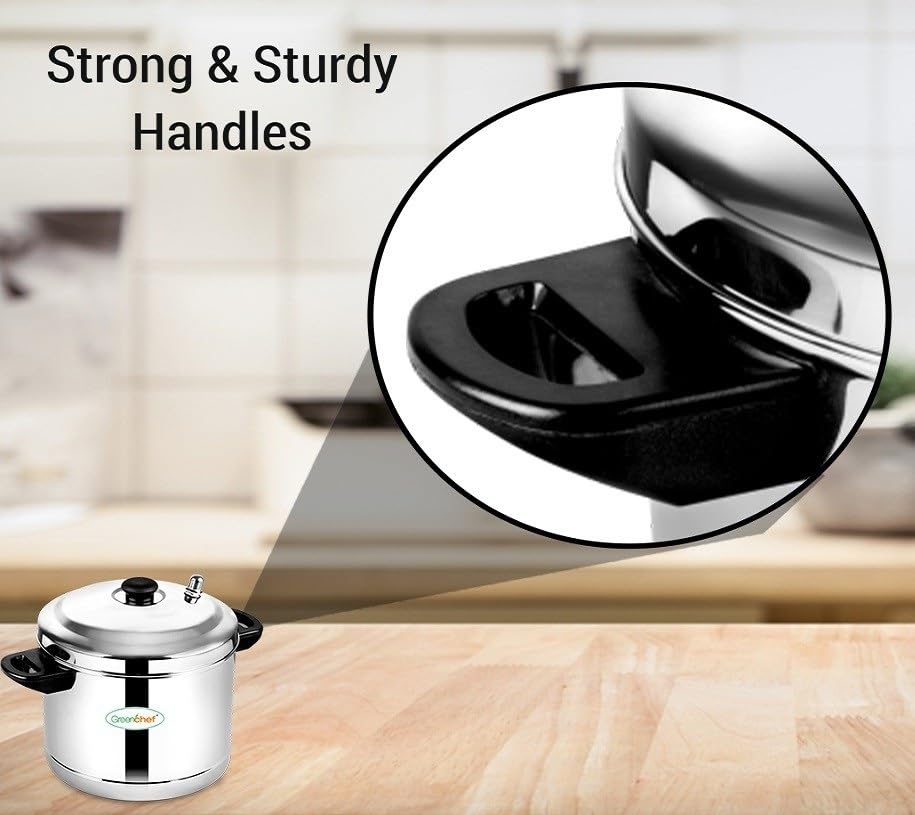 Image of Greenchef Vesta Stainless Steel Induction Bottom Idly Maker (Idli Cooker, 4 Plates, 16 Idli)
