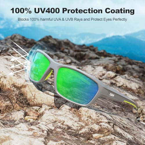 Polarized Sport Sunglasses for Men and Women, Ideal for Golf Fishing Cycling Running Baseball Glasses, UV400 Protection3