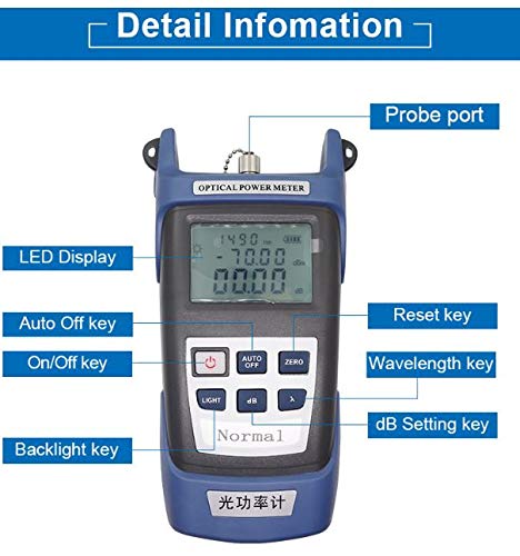 Image of Techtest 3 in 1 Optical Power Meter Optical Fiber Visual Fault Locator 10mw Laser Light Electrical Testing Network Lan Tester with Wire Tracker Lan Cable Tester Rj45