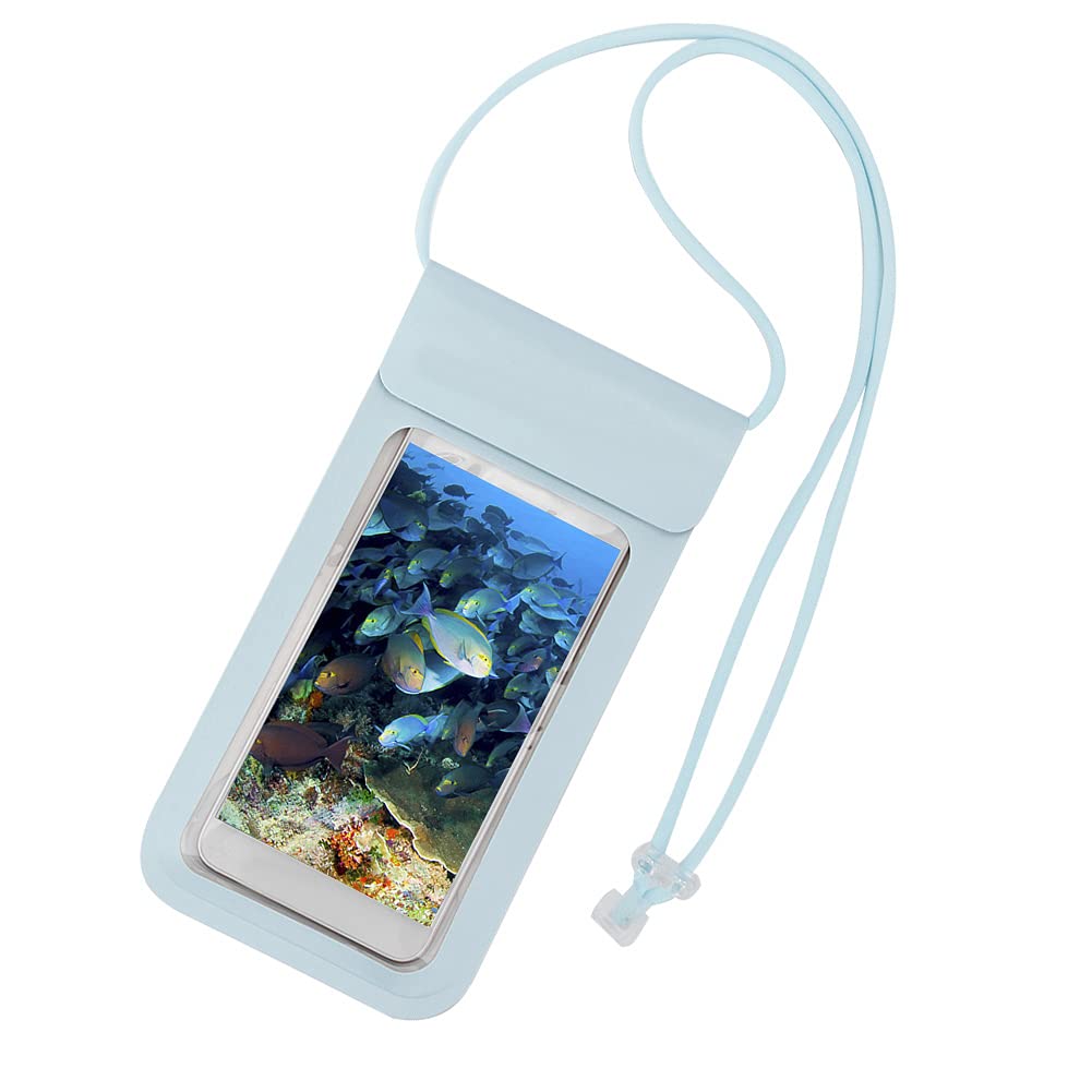 Gavigain Fashionable Waterproof Phone Bag Pouch Case with Hanging Rope for Swimming and Boating (6.4 inches)