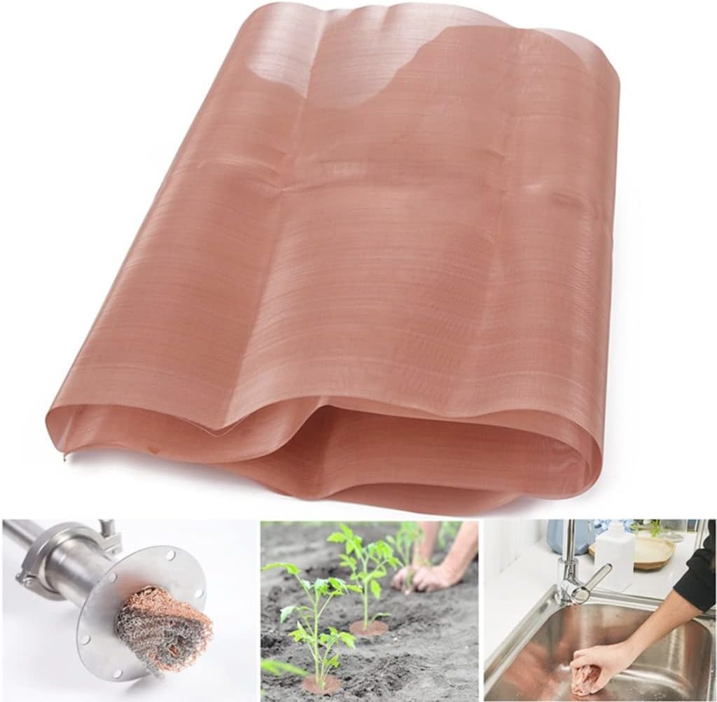 1pcs Copper Mesh Screen 10-200 Mesh - Rustproof Wire Cloth for DIY Projects & Filter Cleaner(30x60cm 100 Mesh)