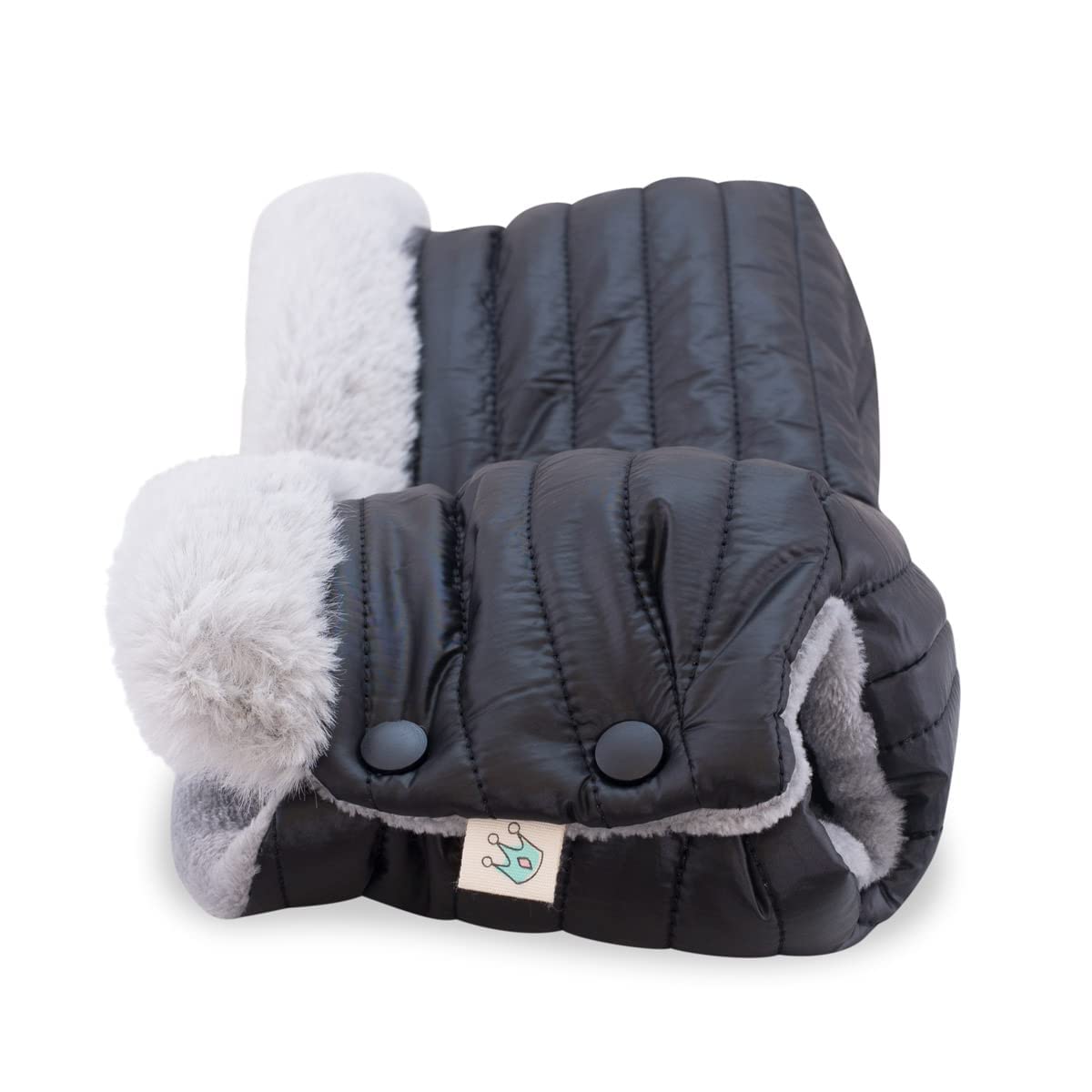 JYOKO KIDS Calentador de Manos para Cochecito Universal Manoplas Carro Bebe 100% Impermeable con Forro Interior Polar (Black)