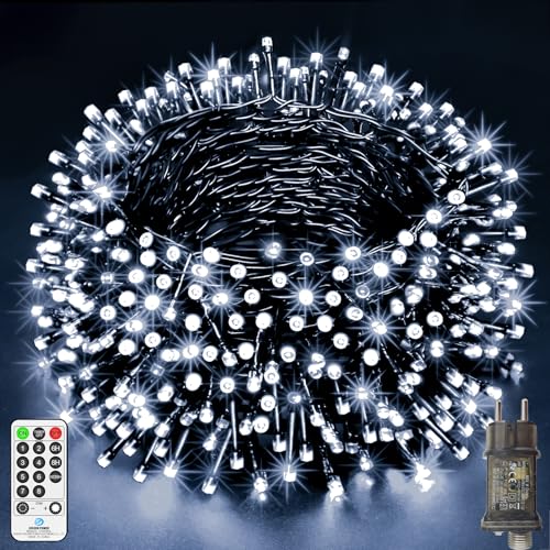 LYNNON 30m 1000 LED Lichterkette Außen Weiß Lichterkette Outdoor...