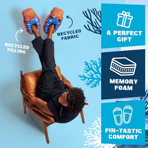 Coddies Sea Slug Slippers | Cozy Plush Animal Slippers, Memory Foam House Shoes with Hard Sole, Funny Fish Slippers for Men, Women & Kids4