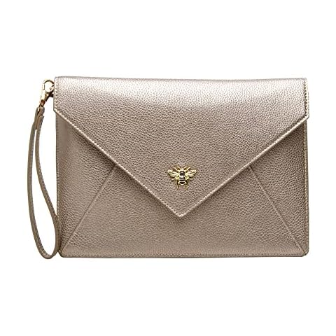 Classic Envelope Large Slim Clutch Bag by Alice Wheeler (Bronze) Cover