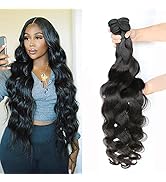 Body Wave Human Hair 4 Bundles (18 20 22 24 inch) Ayisha Unprocessed Human Hair Body Wave Bundles...