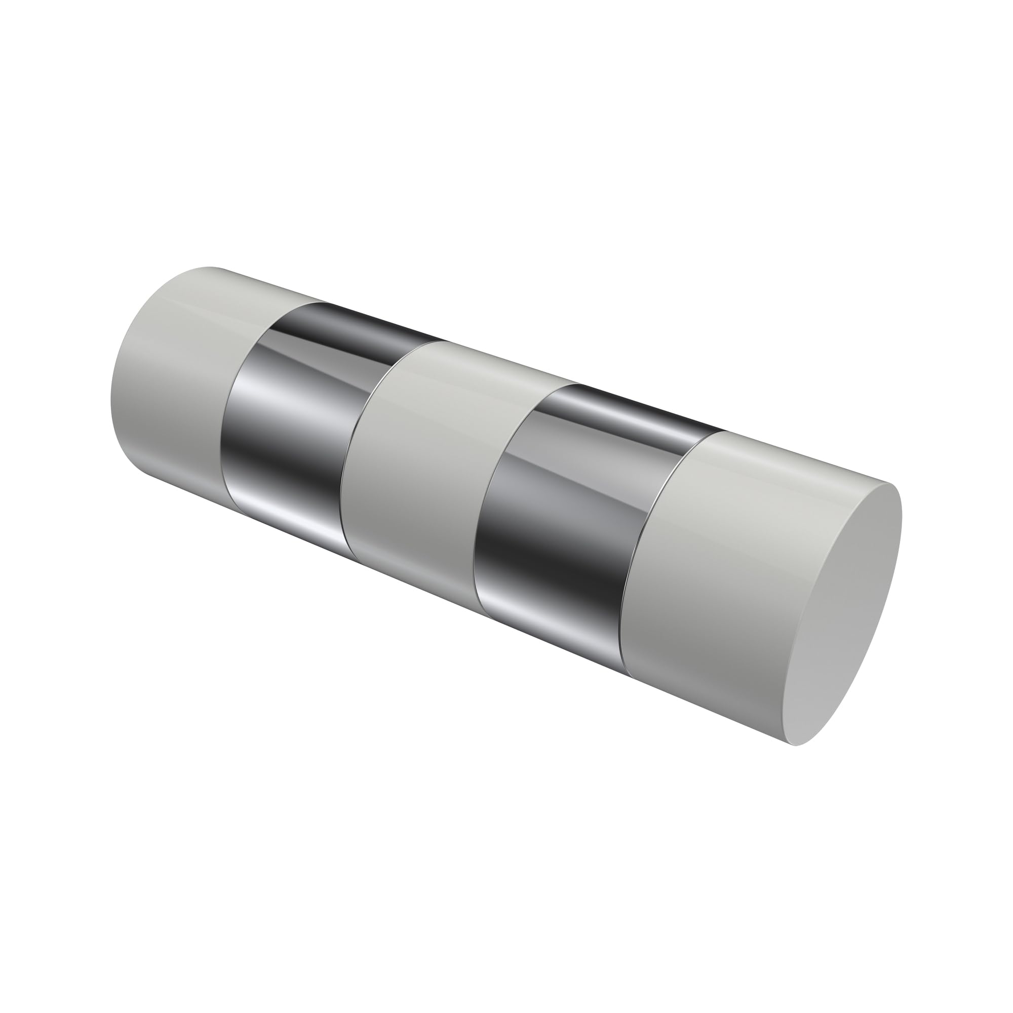 INTERDECO Innenlauf-Gardinenstange 20 mm, moderne Innenlaufstange aus Metall, Weiß, zur Wandmontage, Typ 10213525, 180 cm