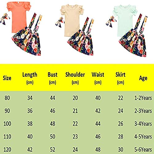 Mlpeerw Toddler Baby Girl Overall Skirt Set Kids Short Sleeve T-Shirt Tops+Suspender Skirts Dress Summer Outfits Clothes thumb #6