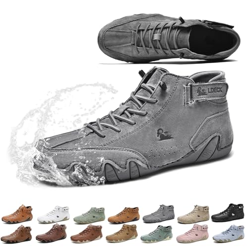 Herren Italienische Handgefertigte Wildleder Hohe Stiefel Outdoor Wasserdicht...