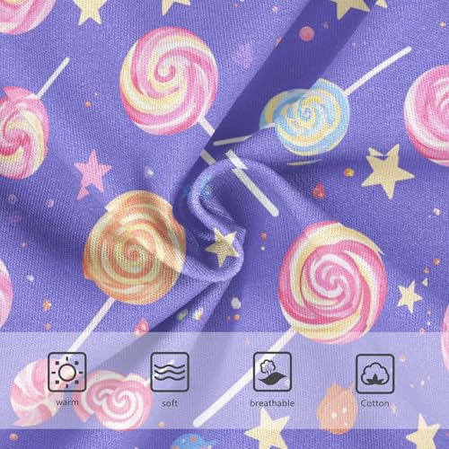 Wusikd Lollipops Girls' Underwear Cotton Stars Girls Briefs Soft Toddler Underwear 2T3