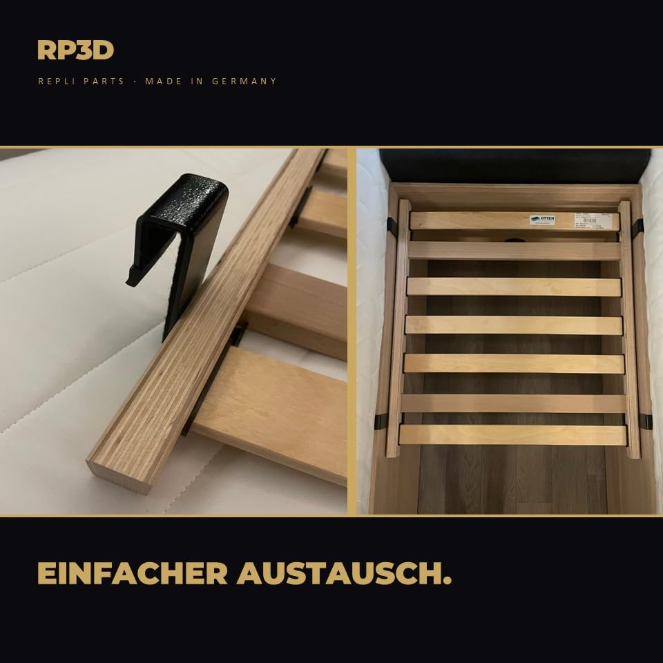 Generisch RP3D Metall Halterung für Bettverbreiterung passend für Hobby Maxia 585UL | 4er Set | Halterung aus pulverbeschichtetem Stahl für die Bettverbreiterung, 4er Set, gepolstert – Ersatz für Ho4803200022