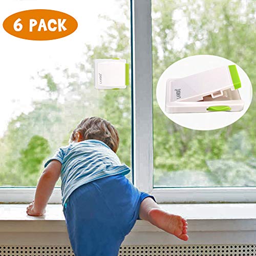 6 Pack Sliding Door Lock for Child Safety,Lamdo Baby Proof Locks for Sliding