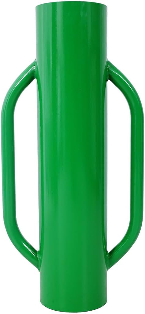 Heavy Duty Fence Post Driver, 37LB Steel T-Post Pounder with Dual Handles, Manual Post Rammer for T-Posts, U-Channel Posts, Sign Posts & Stakes,Silver
