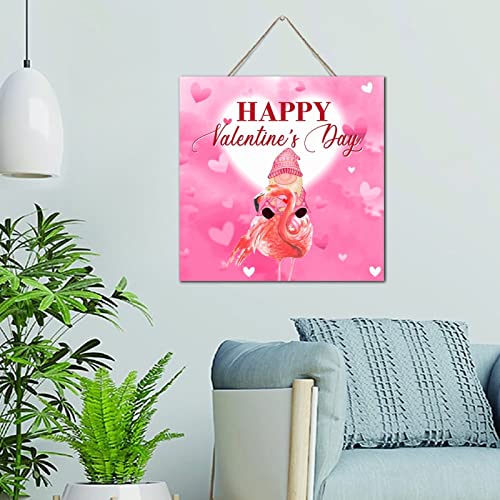 Plaque murale vintage flamant rose en bois pour rehausser l'ambiance coin cheminee