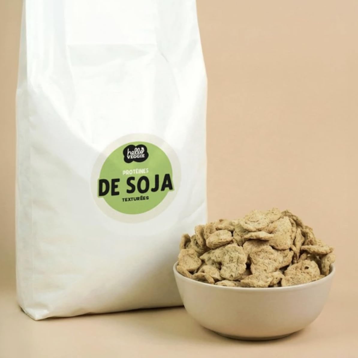 Protéines de Soja Texturées - Médaillons - 2.5kg - PST - Sans OGM - Protéines Végétales - Idéal Cuisine Healthy, Sport, Meal Prep - Nuggets Végétaux Sans Viande - Hello Veggie