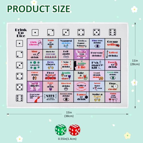 image for Fofeadm Drinking Games for Adults, Rubber Mat Drinking Board Game, Fun