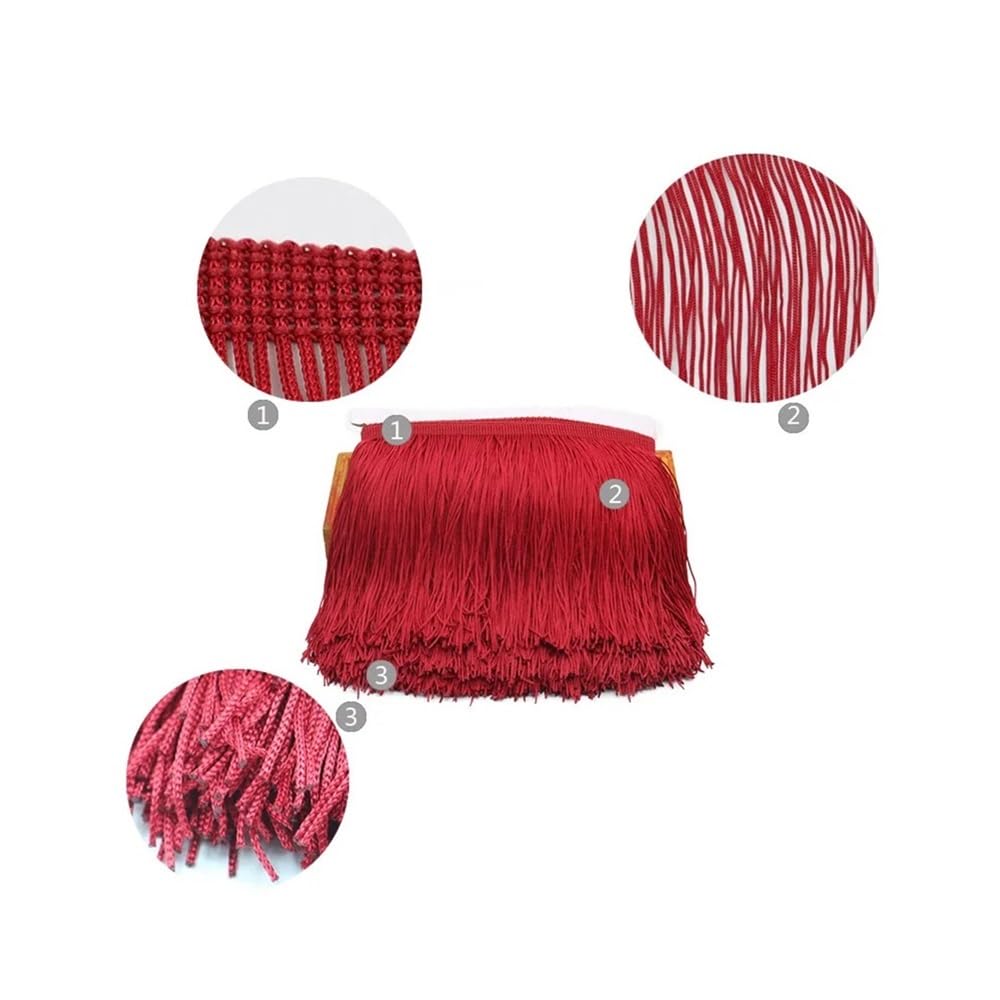 Nappe in pizzo con frange per tende, abiti, frange, per cucito, passamaneria, accessori per indumenti (arancione)