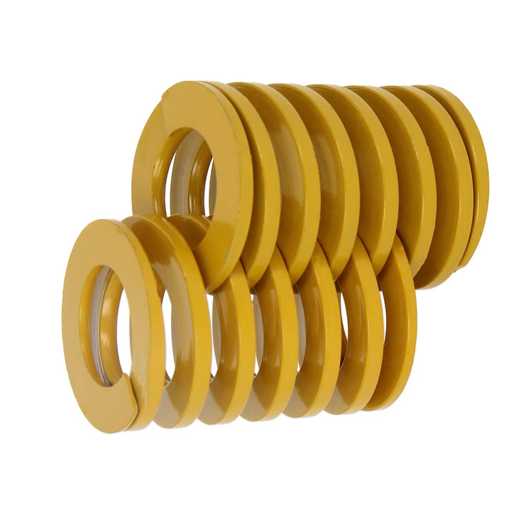 Aicosineg 2pcs 30mm OD 15mm ID 40mm Long Compression Mould Die Spring Spiral Stamping Light Load for 3D Printer Accessories Mechanical Equipment Yellow Tone-picture-16