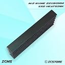 ICSTORE Heatsink | Heat Sink For Cooling PCIE M.2 NVME 20X80MM SSD For Desktop PC, Motherboard, Console, Circuits, Mosfets, Led, Anodized Aluminum Size-70x24x9.40mm Color:Black (Pack of 2) gallery image