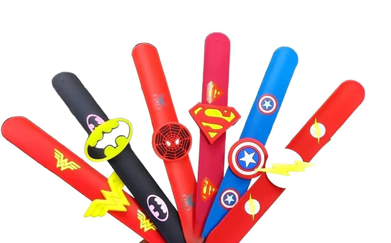 Homeoculture Slap Bands for Kids Boys and Girls Silicone Wristbands Slap Bracelets with Removable Super Hero Charms for Fun Kids Party Favors (3space) (B0C996WL7V) Amazon Price History, Amazon Price Tracker