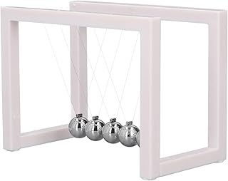 Fun Science Swinging Balls, Physics Learnin Energy Conservation Balance Swinging Balls Physics Science Toys Desk Decorations Children's Toys DIY Science and Education Toys(White)