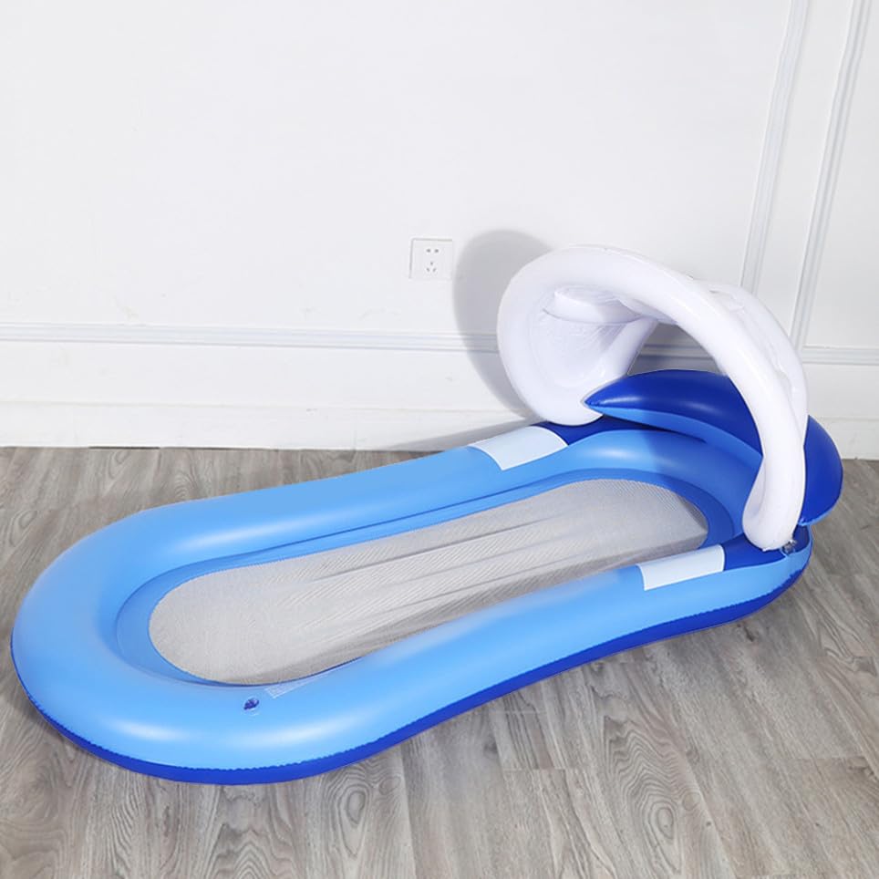 Supvox Aufblasbare Wasserhängematte mit Armlehnen aus PVC für Sommerstimmung Am Strand und See Großflächige Schwimmbett Liege mit Großer Auftriebskraft