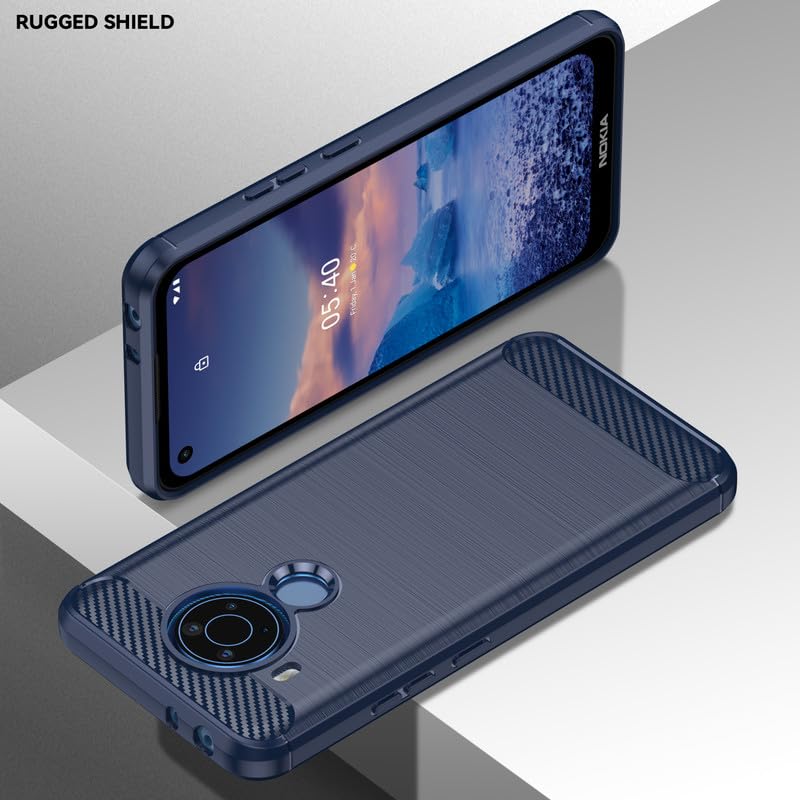 Image of Hybrid Carbon Fiber Back Case for Nokia 5.4 (Blue)