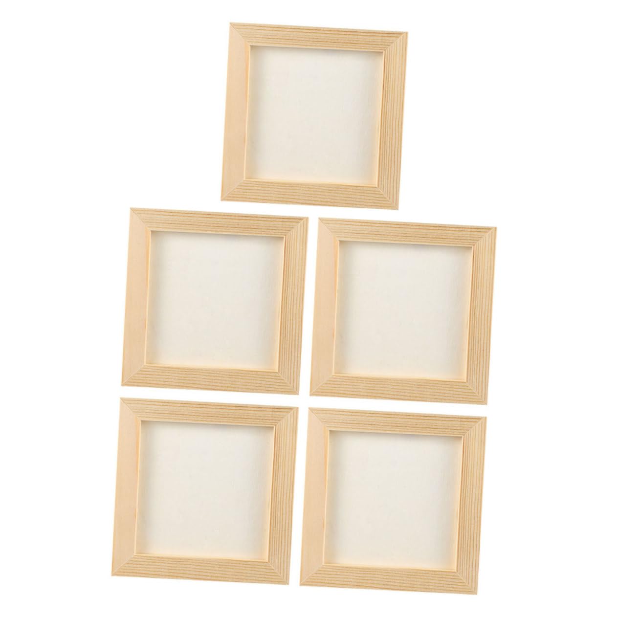 ERINGOGO Blank Picture Frame 5pcs Diy Wooden Photo Frames for Children Boys and Girls