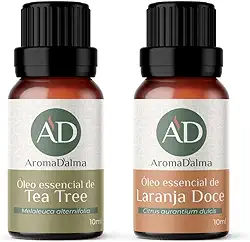 Kit Óleo Essencial Indispensáveis - A Laranja Doce Ajuda a Diminuir Tensão, Ansiedade e Insônia - Melaleuca É Revigorante e Revitalizante | 100% puros e naturais testados por Cromatografia - Aroma D’alma
