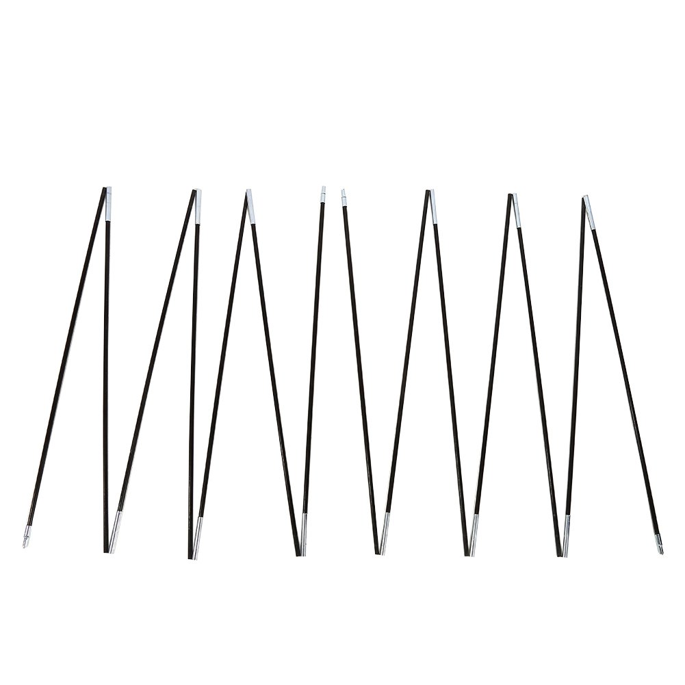 Dilwe Tent Pole, 2 Sets 7 Sections Replacement Fiberglass Tent Pole Support Kit Shock Corded Camping Tent Equipment for Outdoor Activities