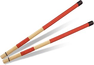 Anawakia 1 paire de baguettes Hot Rods pour batterie (rouge)