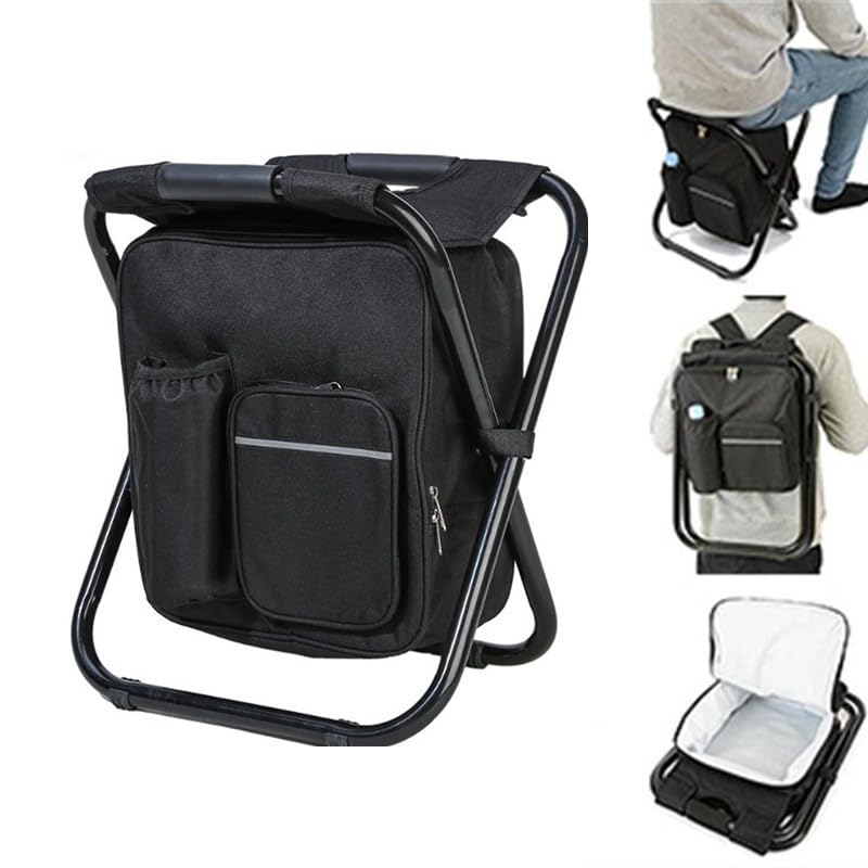 Folding Backpack Stool with Cooler