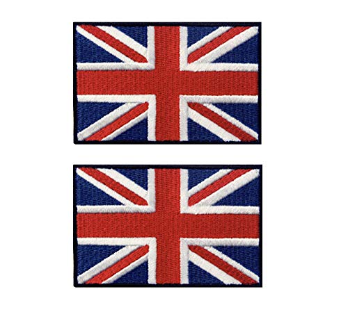 None/Brand Patch Écusson Thermocollant Pays Drapeau Britannique Anglais Angleterre Royaume-Uni Brodé à Repasser ou à Coudre