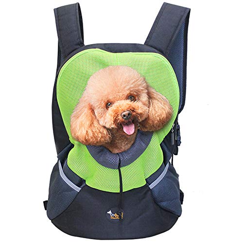 L&XY Cómoda Mochila para Mascotas Carrier Pet Carrier Travel Front Bag para Perros Pequeños Carrier Bike Hiking Outdoor,Green,L
