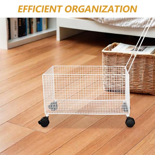 Panier à linge à roulettes blanc pour simplifier la lessive
