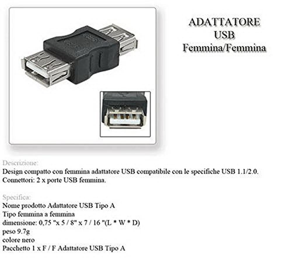 LINDY USB Adapter A Female to A Female Coupler (71230)
