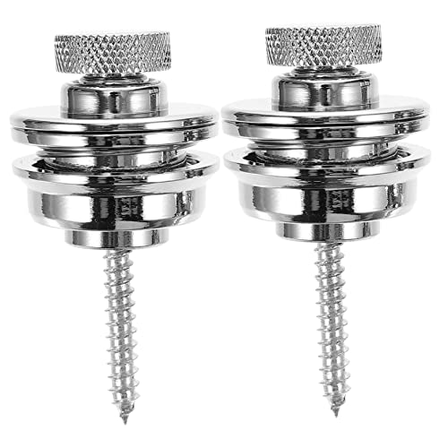 Yardwe 2Pcs Guitar Strap Button Locks Secure Locking System for Guitar Straps Easy Install Mushroom Head Design Smooth Finish Stylish and Durable for Electric and Bass