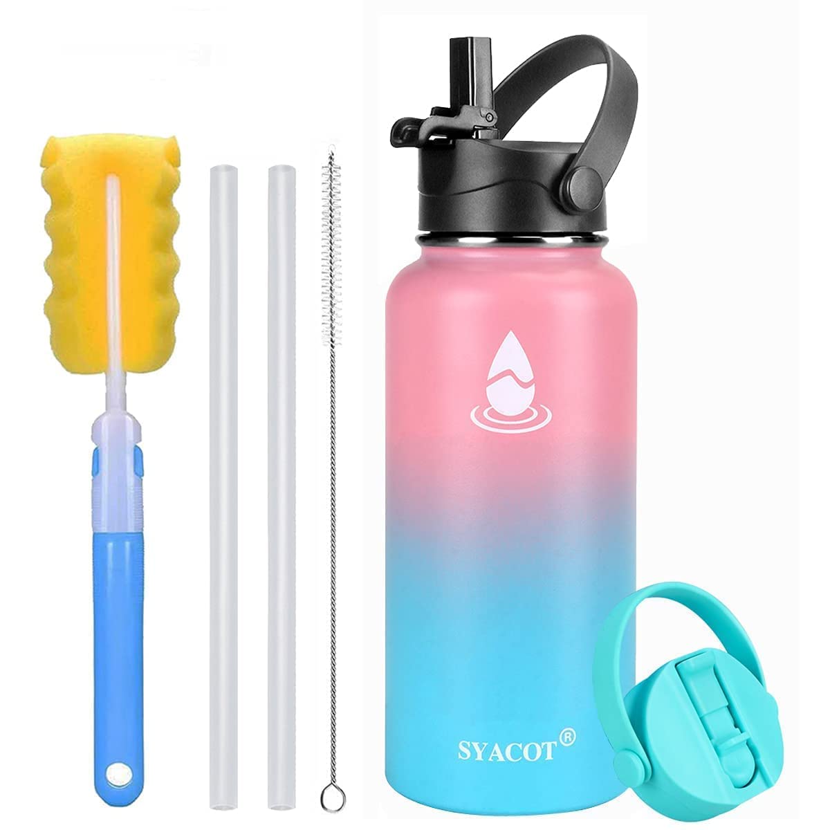 Buy SYACOT 32 oz 40 oz 64 oz Stainless Steel Water Bottle, Insulated