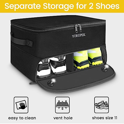 Yorepek 6052 2 Layer Golf Trunk Organizer, Waterproof Car Golf Locker With Separate Ventilated Compartment For 2 Pair Shoes, Golf Trunk Storage For Balls, Tees, Clothes, Gloves, Accessories, Golf Gifts thumb #1
