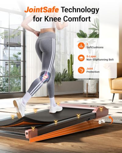 Image of 6% Incline 300 lbs Walking Pad Under Desk Treadmill